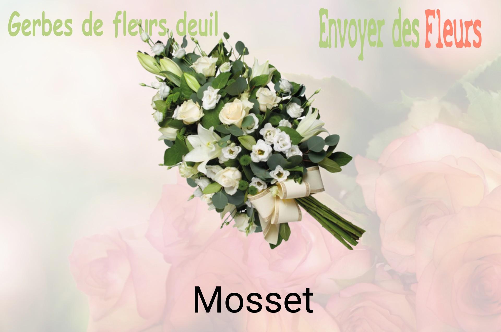 Gerbe de fleurs de deuil livrée à Mosset